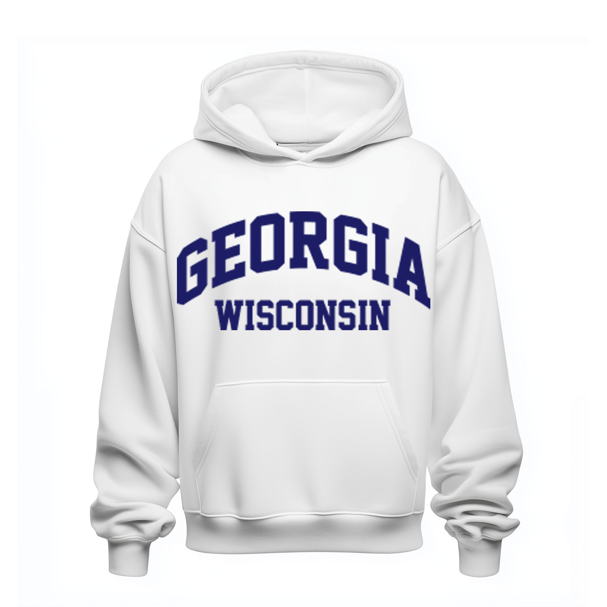 Die Deutschen® - Georgia Wisconsin - Oversize Hoodie [white/blue]