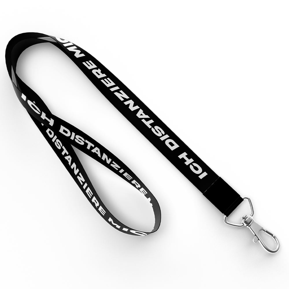 Die Deutschen® - Ich distanziere Mich - Schlüsselband/Lanyard [black/white]