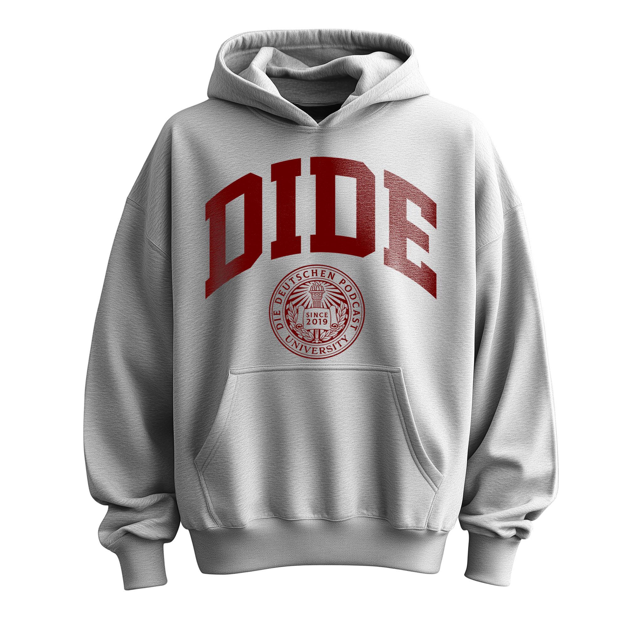 Die Deutschen® - DIDE - Oversize Hoodie [grey/red]