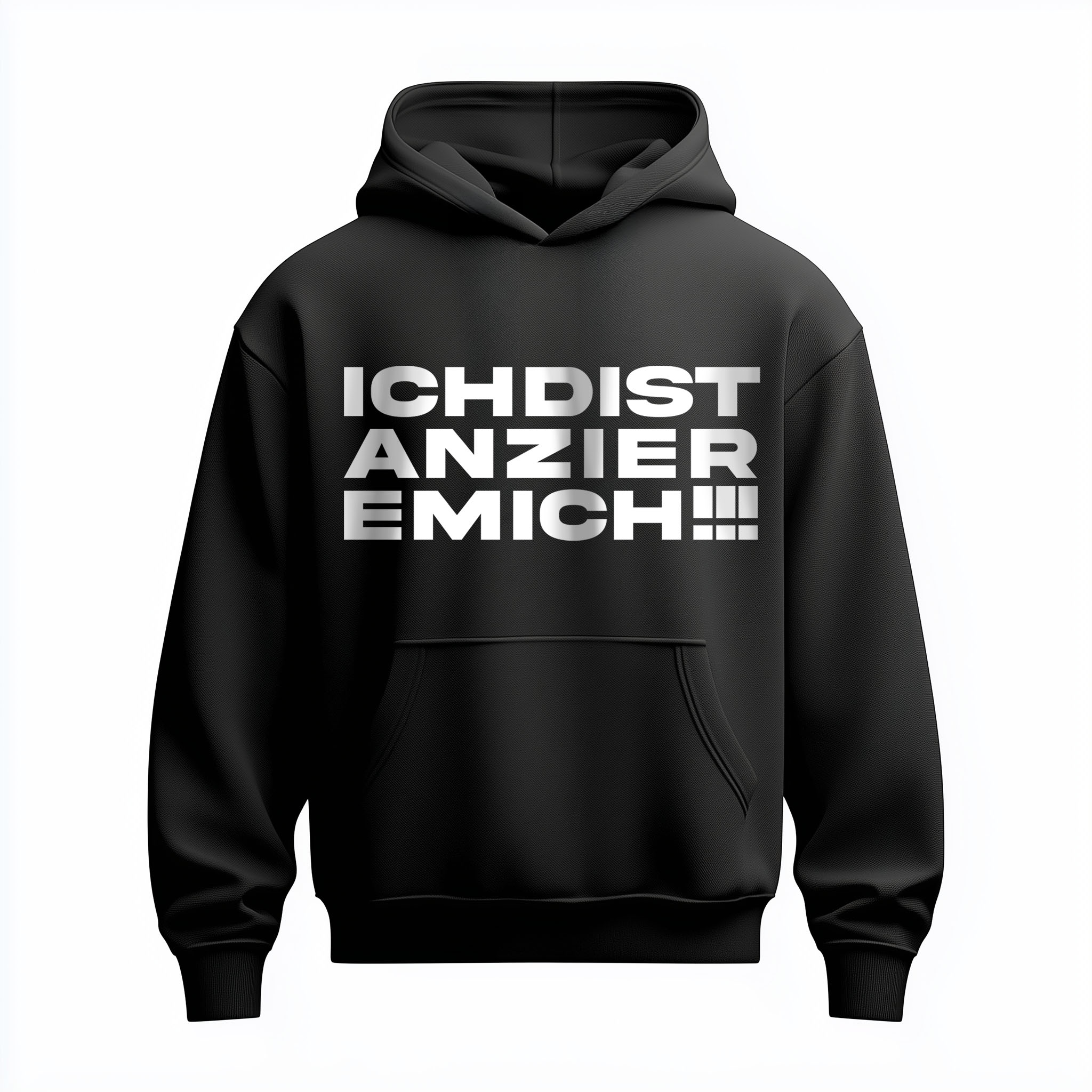 Die Deutschen® - ICHDISTANZIEREMICH - Oversize Hoodie [black/white]